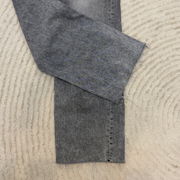 Zara Grey Faded Wash Wide Leg Jeans - Picture 2 of 5